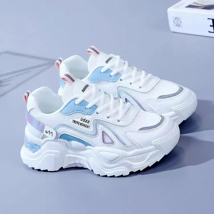 2025 Sneakers Women Platform Flat shoesWoman Shoes Green Casual Trainers LadiesChunky Sneakers Women shoes
