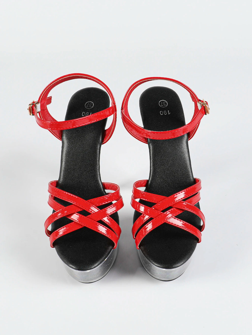 Plus Size 5CM Platform Summer Transparent Sandals 2025 Fashion Narrow-band 15CM Thin High Heel Womens Nightclub Pole Dance Shoes