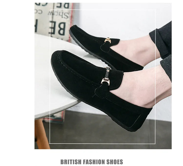 Summer New Trendy Men's Shoes High Quality Soft Loafers Moccasins  Suede Casual Flats Outdoor Light Walking Men's Shoe Zapatos