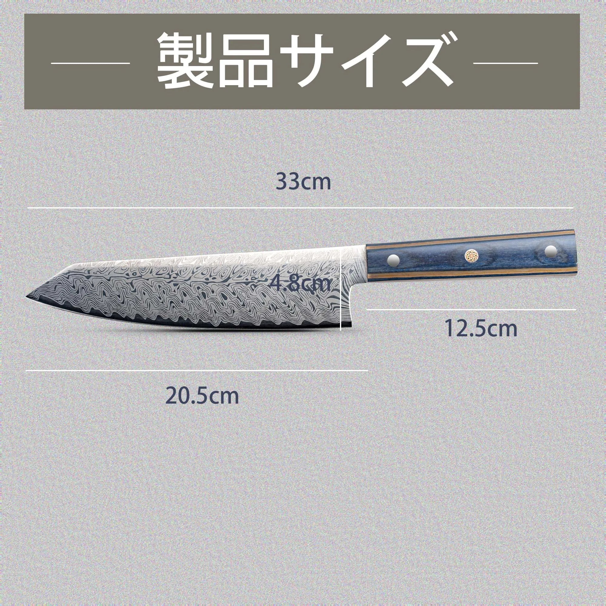 DamascusPattern Chef Knife Kitchen Knives Pattern Sharp Japanese Santoku Knife Cleaver Slicing Knife Solid Wood Handle Cuchillos