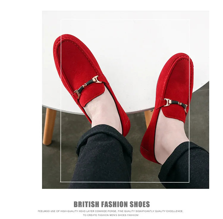 Summer New Trendy Men's Shoes High Quality Soft Loafers Moccasins  Suede Casual Flats Outdoor Light Walking Men's Shoe Zapatos