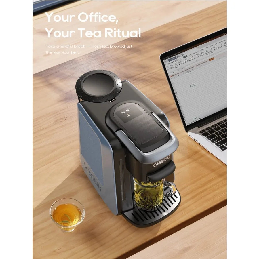 PSH6 Multi-Function Capsule Coffee Maker-Brews Red Tea Green Tea with 1450W Power 20Bar Pressure. Features 1.4mL Water Tank 50m