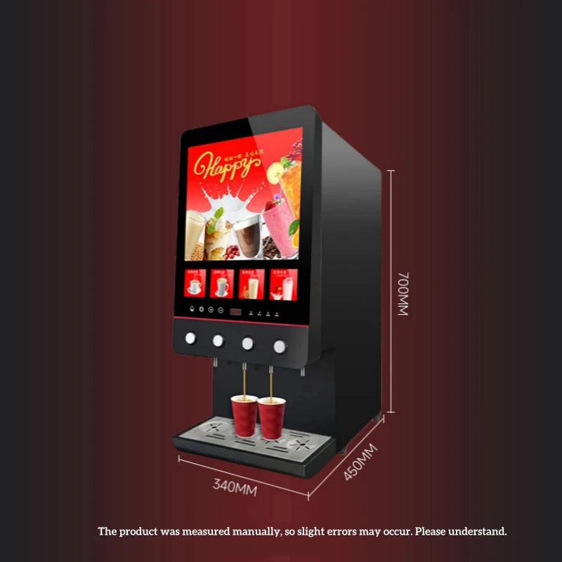 Electric 4-Flavor Hot Coffee Machine Instant Milk Tea Drink Maker Machine Four Flavors Beverage Coffee Machine Caffetteria