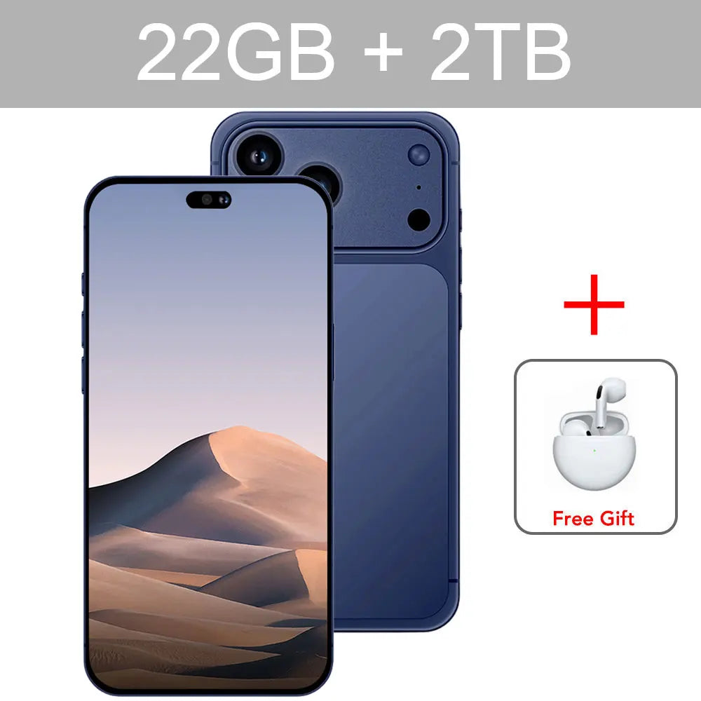 2026 NEW i17 Pro Max 5G Dual Card 8000mAh Battery 7.3HD Global Edition Original Cheap Smart Android Facial Recognition Function