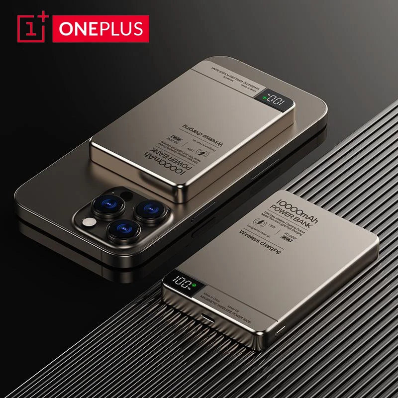 Oneplus 50000mah Magnetic Wireless Power Bank Digital Display Pd 22.5w Fast Charger External Battery For Magsafe For Iphone