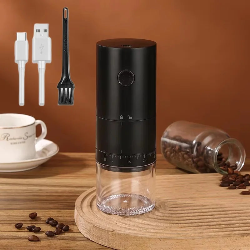 Electric Coffee Grinder 38 Gears Adjustment Ceramic Filter Long Battery Life One-Button Start Bean Grinder