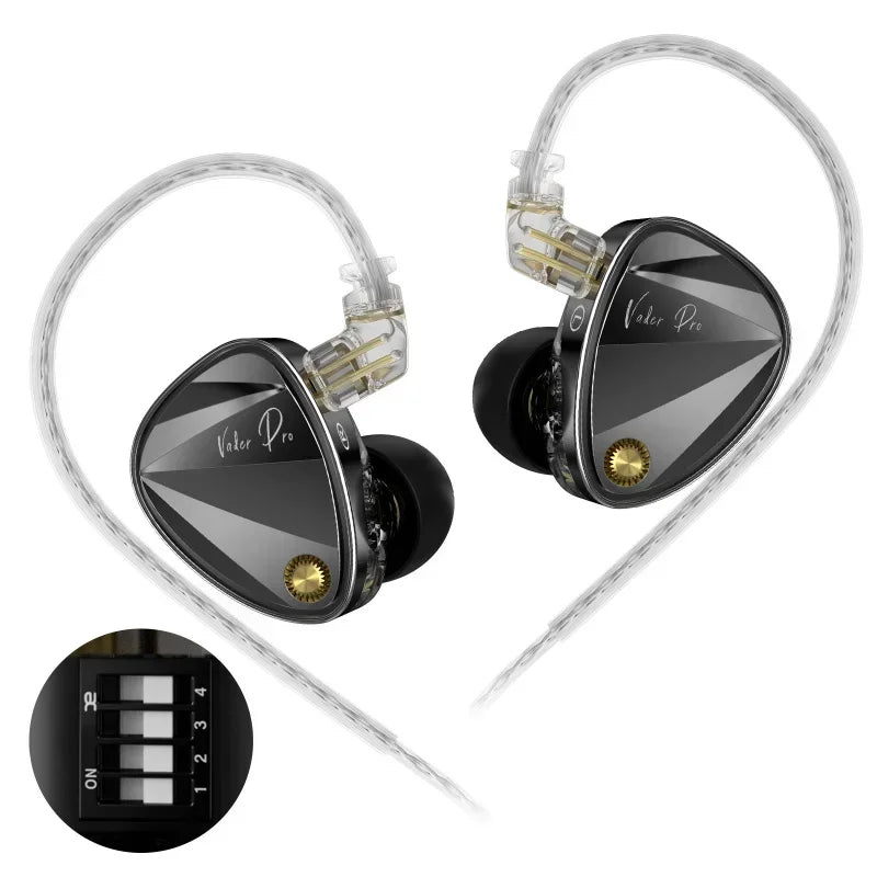 NEW KZ Vader PRO Hifi in Ear Earphones 6-Driver Dynamic Bass Earbuds , Tuned Sound Profies Music Headsets with 2PIN Cable