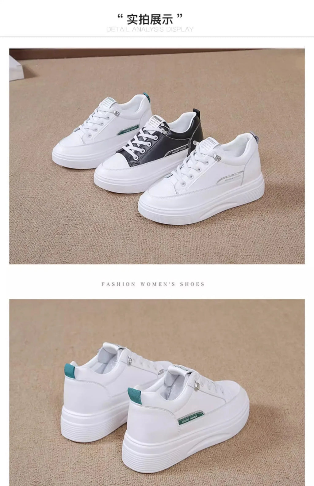 Womens 2026 Spring Summer White Platform Sneakers Inner Height Increasing Thick Sole Casual Breathable Sport Walking Shoes
