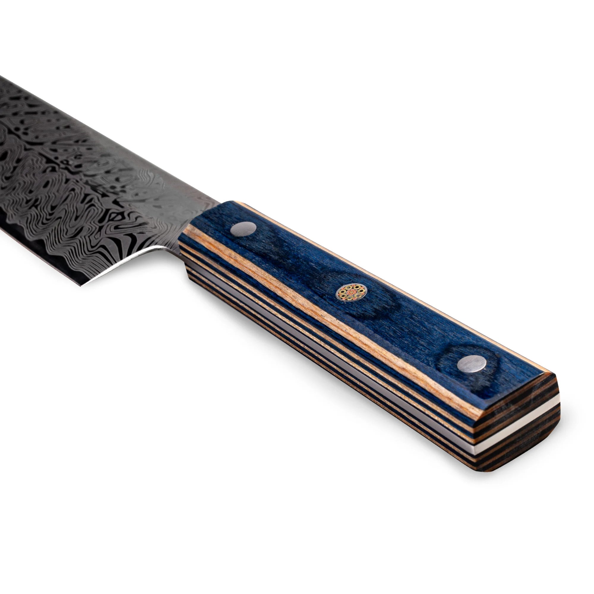 DamascusPattern Chef Knife Kitchen Knives Pattern Sharp Japanese Santoku Knife Cleaver Slicing Knife Solid Wood Handle Cuchillos