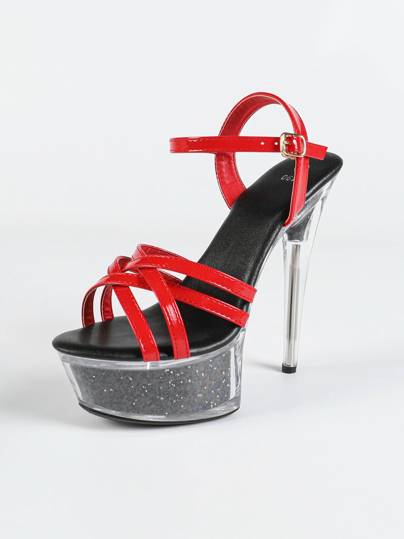 Plus Size 5CM Platform Summer Transparent Sandals 2025 Fashion Narrow-band 15CM Thin High Heel Womens Nightclub Pole Dance Shoes