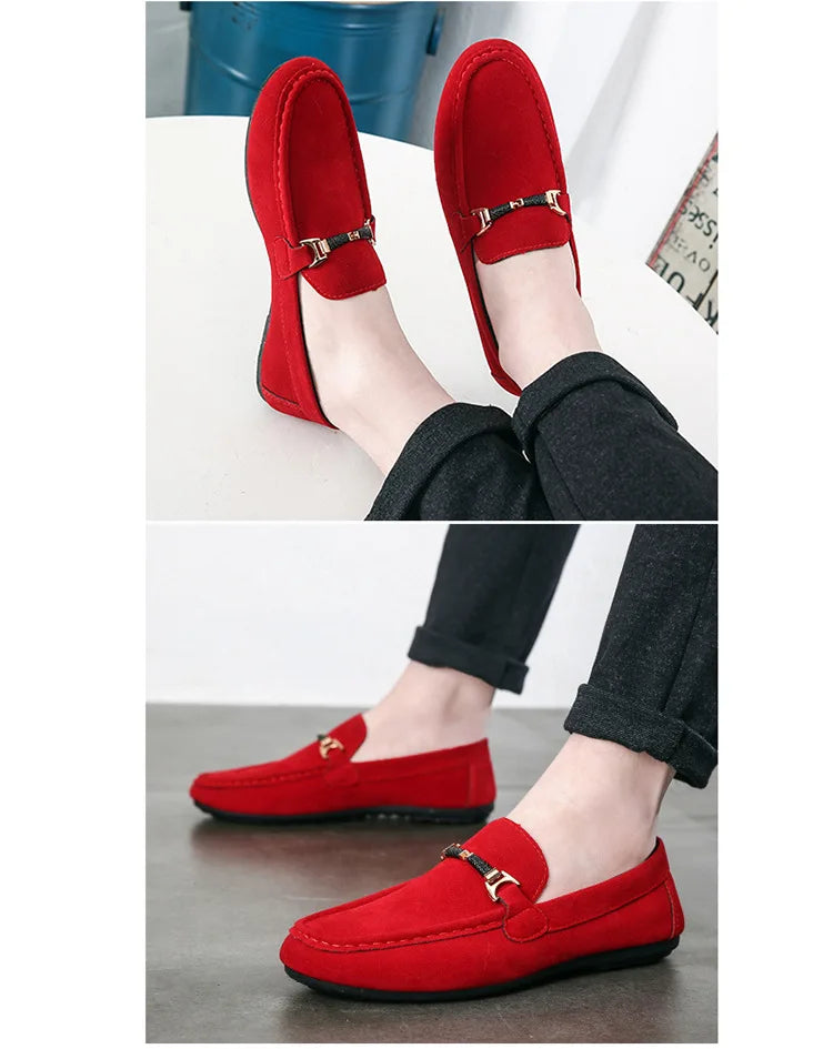 Summer New Trendy Men's Shoes High Quality Soft Loafers Moccasins  Suede Casual Flats Outdoor Light Walking Men's Shoe Zapatos