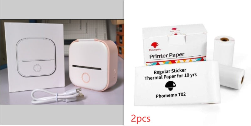 *Portable Mini Thermal Label Printer Home Photo Printer Student Wrong Question Printer Bluetooth-compatible Mini Label Printer Price Tag