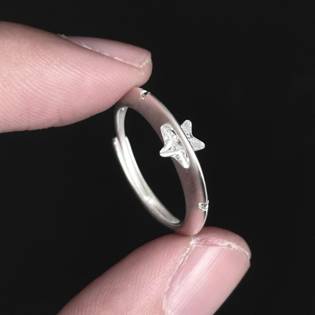 Personalized Ring Accessory One-star Design Simple Matte Finish