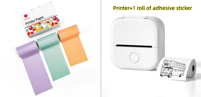 *Portable Mini Thermal Label Printer Home Photo Printer Student Wrong Question Printer Bluetooth-compatible Mini Label Printer Price Tag
