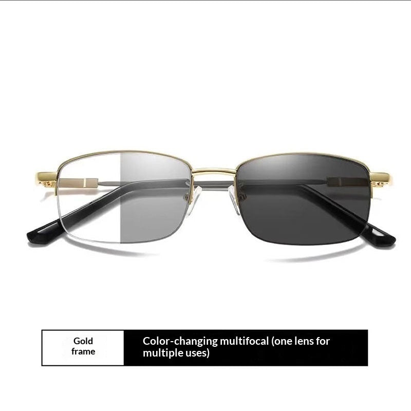 Color-changing Bifocalmultifocal Reading Glasses With Progressive Lenses