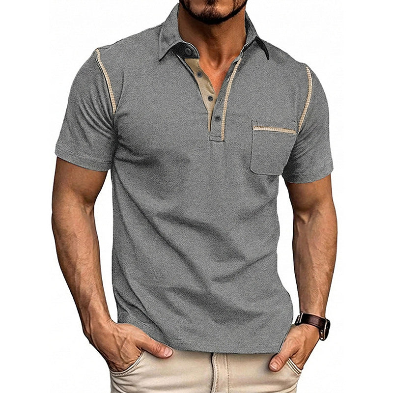 Summer Outdoor Casual Everyday Polo Shirt With Lapel Collar