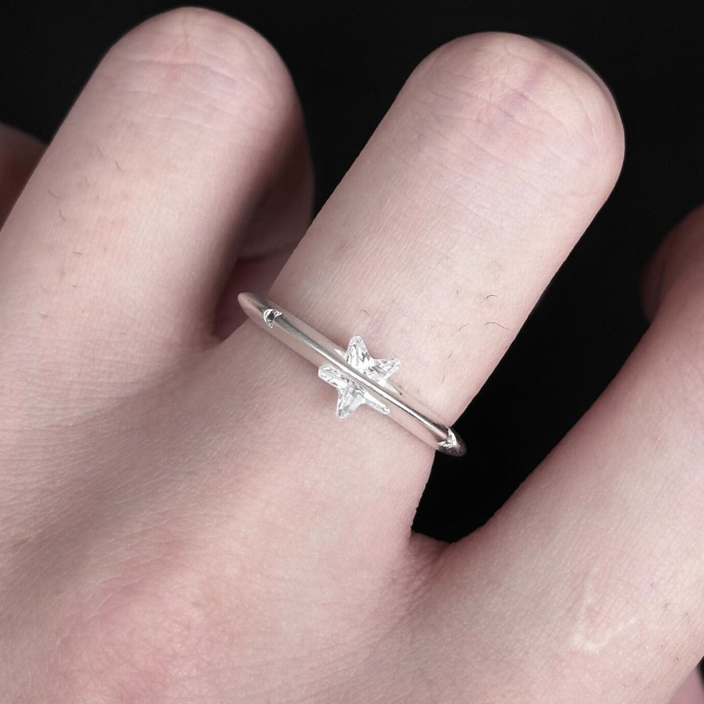 Personalized Ring Accessory One-star Design Simple Matte Finish