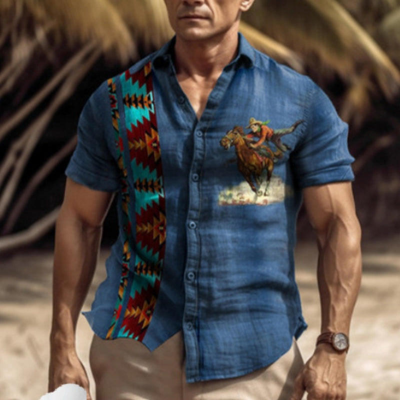 Fashion Personality 3D Digital Printing Men's Shirt