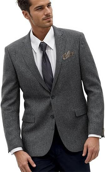 Retro Mens Jacket Slim-Fit Sporty Business Suit Casual Outerwear