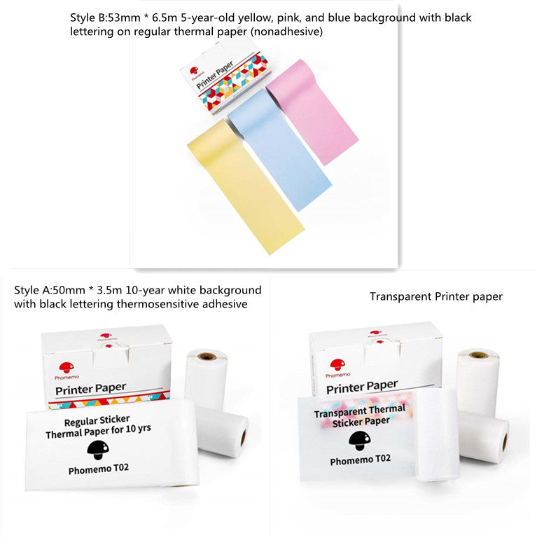 *Portable Mini Thermal Label Printer Home Photo Printer Student Wrong Question Printer Bluetooth-compatible Mini Label Printer Price Tag
