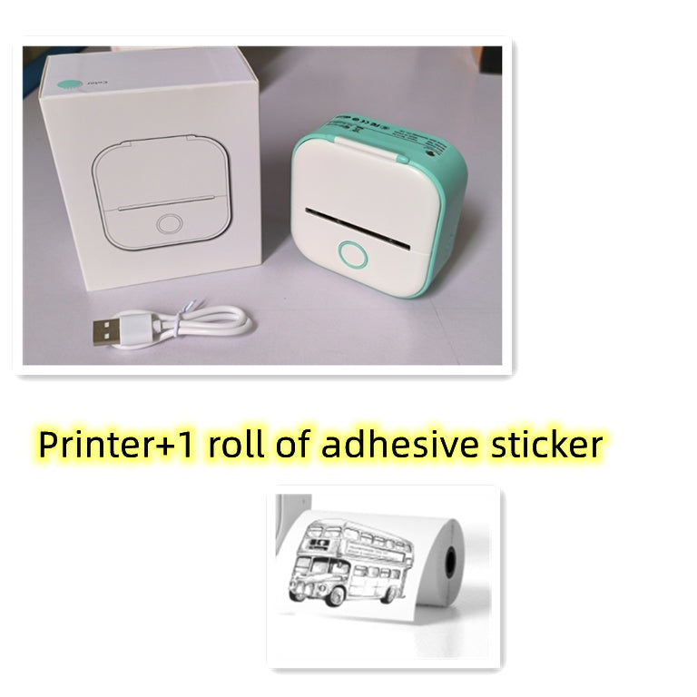 *Portable Mini Thermal Label Printer Home Photo Printer Student Wrong Question Printer Bluetooth-compatible Mini Label Printer Price Tag