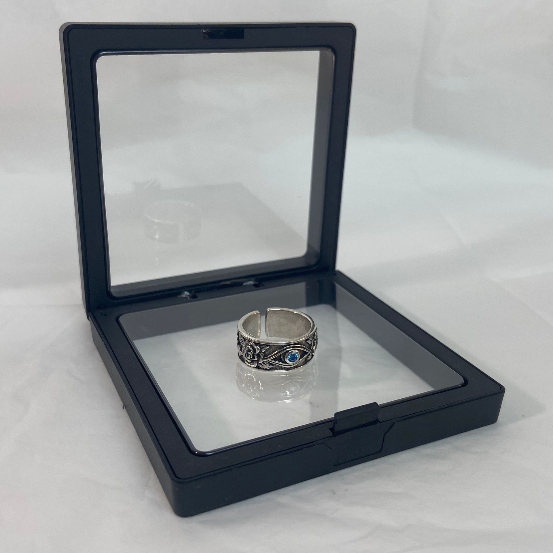 Men's Vintage Distressed Cross Ring  Adjustable Open Band, Hip Hop Cool Style Index Finger Ring