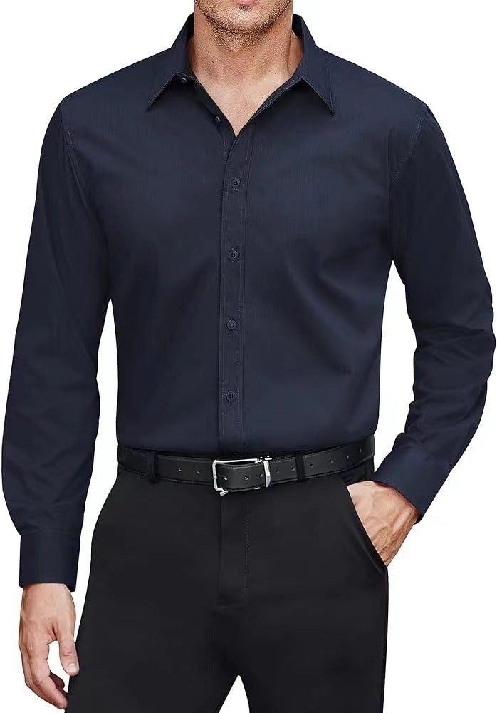 European And American Style Solid-color Men's Shirt