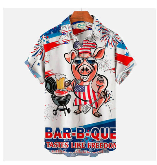 Fashion Personality 3D Digital Printing Men's Shirt