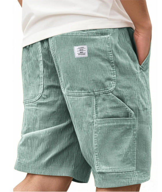 Men's Multi-Pocket Workwear Vintage Corduroy Shorts