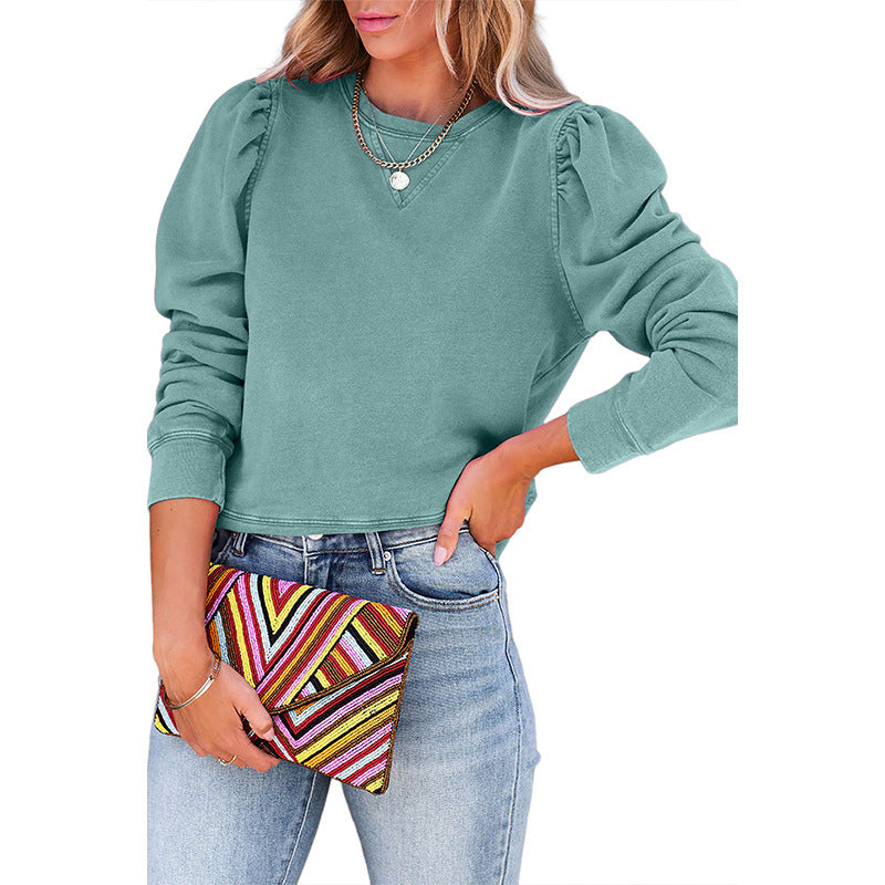 Casual Solid Color Hoodie Women