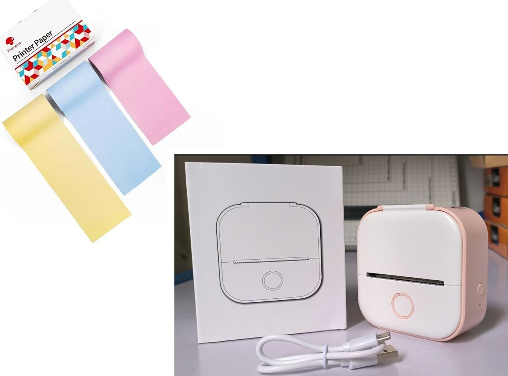 *Portable Mini Thermal Label Printer Home Photo Printer Student Wrong Question Printer Bluetooth-compatible Mini Label Printer Price Tag