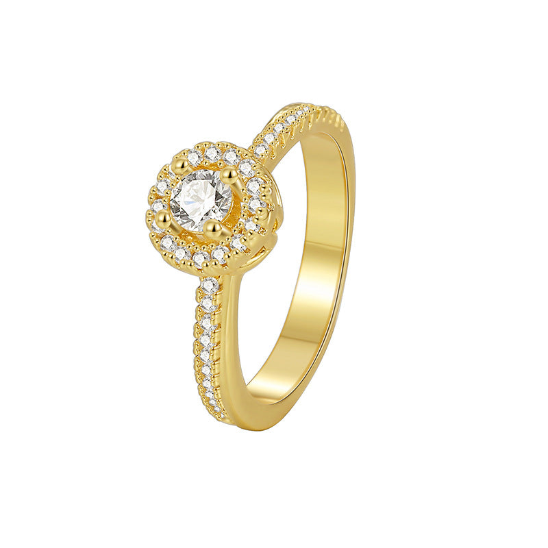 Quality Fashion Zircon-Inlaid Light Luxury Elegant Ring For Women